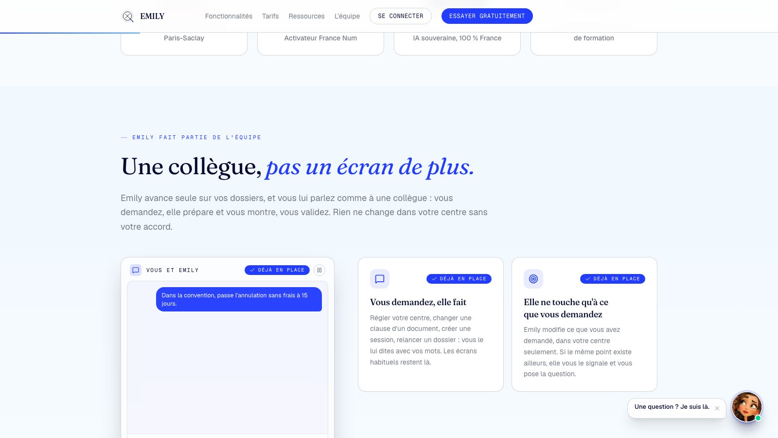 Emily : une collègue, pas un écran de plus