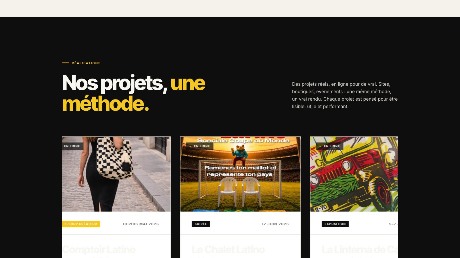 Orsera : projets réalisés